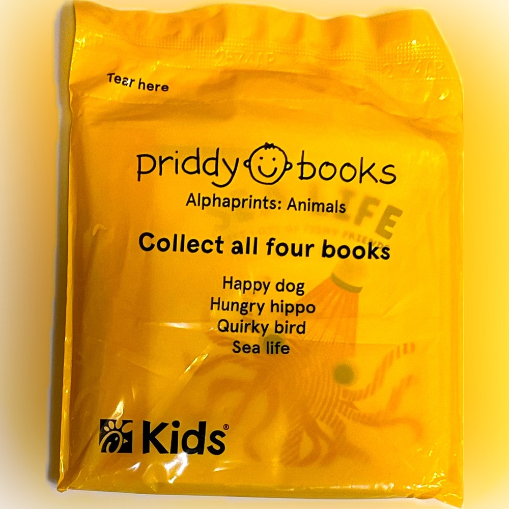 2025 SEA LIFE BOARD PRIDDY BOOKS ALPHAPRINTS ANIMAL COLLECTION CHICK FIL A KIDS